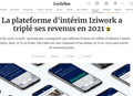 Les Echos : La plateforme d’intérim Iziwork a triplé ses revenus en 2021