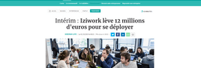 Les Echos parlent d’iziwork | Intérim : Iziwork lève 12 millions d’euros pour se déployer